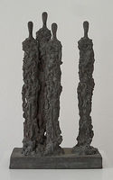 Helmut Heinze, Die Überlebenden, vierfigurig, 2008/2012, Bronze-Entwurf, Höhe 57 cm, Platte: b 32 cm, t 15 cm, h 4 cm