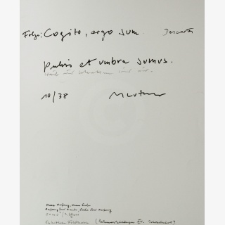 aus der Folge: Cogito ergo sum, Staub und Schatten sind wir