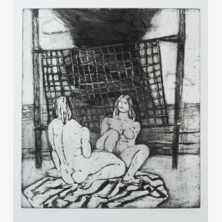 Am Strand, aus: Grafik `79, gewidmet dem 30. Jahrestag...