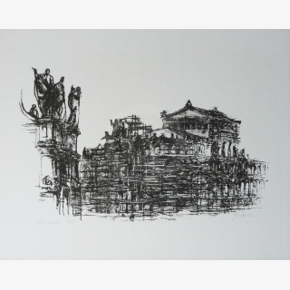 Semperoper, aus: Grafik `79, gewidmet dem 30. Jahrestag...