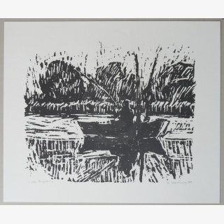 Der Angler, aus: Grafik `79, gewidmet dem 30. Jahrestag...