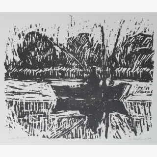 Der Angler, aus: Grafik `79, gewidmet dem 30. Jahrestag...