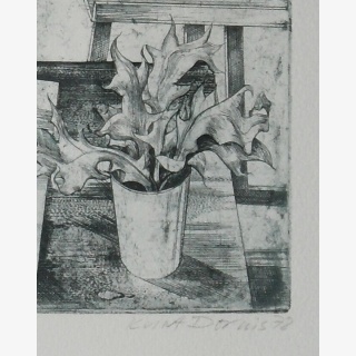 Stillleben mit Briefwaage, aus: Vierte Leipziger Grafikmappe - Stillleben, 1978, Verschiedene K�nstler, Repr�sentationsgabe vom VEB E. A. Seemann Buch- und Kunstverlag Leipzig mit Originalgrafiken