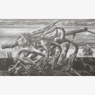 Anker, aus: Vierte Leipziger Grafikmappe - Stillleben, 1978, Verschiedene K�nstler, Repr�sentationsgabe vom VEB E. A. Seemann Buch- und Kunstverlag Leipzig mit Originalgrafiken