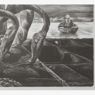 Anker, aus: Vierte Leipziger Grafikmappe - Stillleben, 1978, Verschiedene K�nstler, Repr�sentationsgabe vom VEB E. A. Seemann Buch- und Kunstverlag Leipzig mit Originalgrafiken