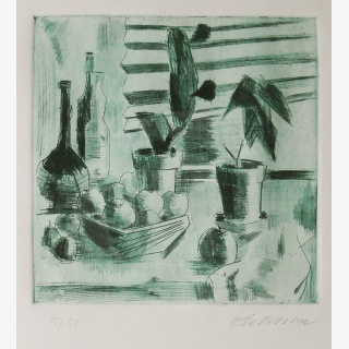 Stillleben mit Kakteen, aus: Vierte Leipziger Grafikmappe...