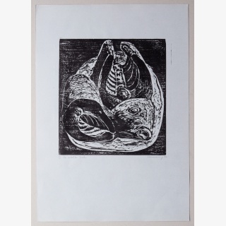 Der geteilte Fisch, aus: Vierte Leipziger Grafikmappe -...