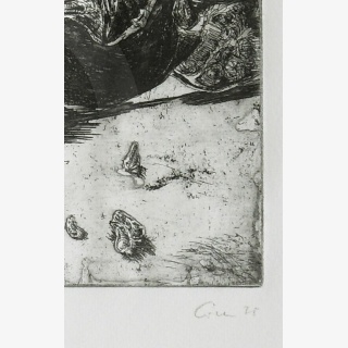 Granat�pfel, aus: Vierte Leipziger Grafikmappe - Stillleben, 1978, Verschiedene K�nstler, Repr�sentationsgabe vom VEB E. A. Seemann Buch- und Kunstverlag Leipzig mit Originalgrafiken