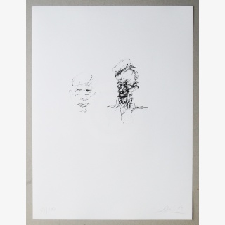 Zwei M�nnerk�pfe, aus: F�r Stephan Hermlin, zum 13. April...