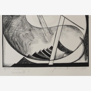 Variation VII, aus: Hermann Naumann, Ich atme m�chtige Z�ge des Raumes ein, Grafik-Edition XXXI, Reclam-Verlag Leipzig 1990, Hrsg. Lothar Lang und Hans Marqardt