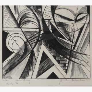 Variation VIII, aus: Hermann Naumann, Ich atme m�chtige Z�ge des Raumes ein, Grafik-Edition XXXI, Reclam-Verlag Leipzig 1990, Hrsg. Lothar Lang und Hans Marqardt