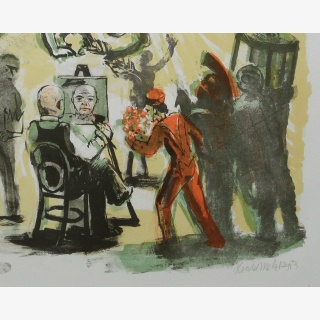 Hommage an Max Beckmann, aus: F�r Max Beckmann zum 12. Februar 1984, Grafische Bl�tter verschiedener K�nstler, Hrsg. Lothar Lang und Hans Marquardt, Grafik-Edition XVI, Verlag Philipp Reclam jun. Leipzig