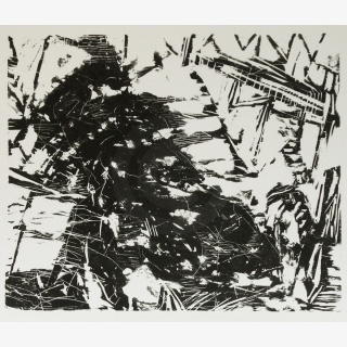 &bdquo;Ich will nicht, dass wieder Blut das Brot durchtr�nke (P. Neruda)&rdquo;, aus: &bdquo;Um Brot und Frieden&ldquo;, 1987, Verband Bildender K�nstler der DDR anl. des 70. Jahrestages der Gro�en Soz. Oktoberrevolution, Berlin, Versch. K�nstler