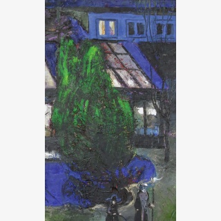 Vorm Gew�chshaus f�r die Zukunft