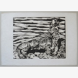 Rufende Kinder am Wasser