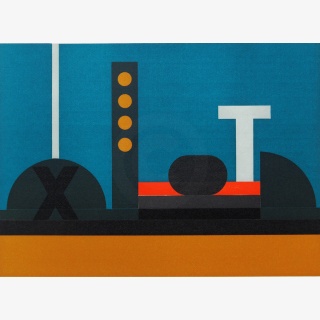 Geometrische Konstruktion, aus: Graphische Et�den, 1982, Sachlich Konstruktiv Experimentell, Verschiedene K�nstler, Hrsg. L. Lang und H. Marquardt, Grafik-Edition XIII, Verl. Philipp Reclam jun. Leipz.