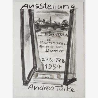 Originalplakat f�r eine Ausstellung in der Dresdener...