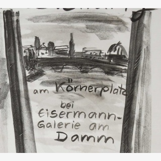 Originalplakat f�r eine Ausstellung in der Dresdener...