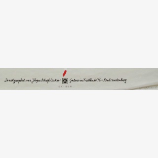 Original-K�nstlerplakat , Druckgraphik von J�rgen Schieferdecker, Galerie im Friedl�nder Tor, Neubrandenburg