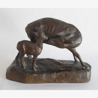 Hirschkuh mit K�lbchen