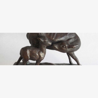 Hirschkuh mit K�lbchen