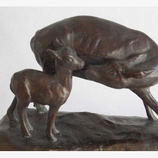 Hirschkuh mit K�lbchen