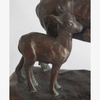 Hirschkuh mit K�lbchen