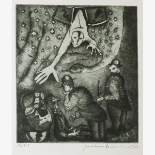 Zu F. Kafka Der Prozess-die Hinrichtung, aus: Hermann Naumann Grafik zu Franz Kafka, B�chergilde Gutenberg, Frankfurt am Main 1985, Hrsg. Lothar Lang und Hans Marquardt