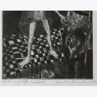 Zu F. Kafka Das Urteil, aus: Hermann Naumann Grafik zu Franz Kafka, B�chergilde Gutenberg, Frankfurt am Main 1985, Hrsg. Lothar Lang und Hans Marquardt