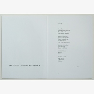 Grafikkonvolut aus: Der Engel der Geschichte mit einem Text von Rose Ausl�nder